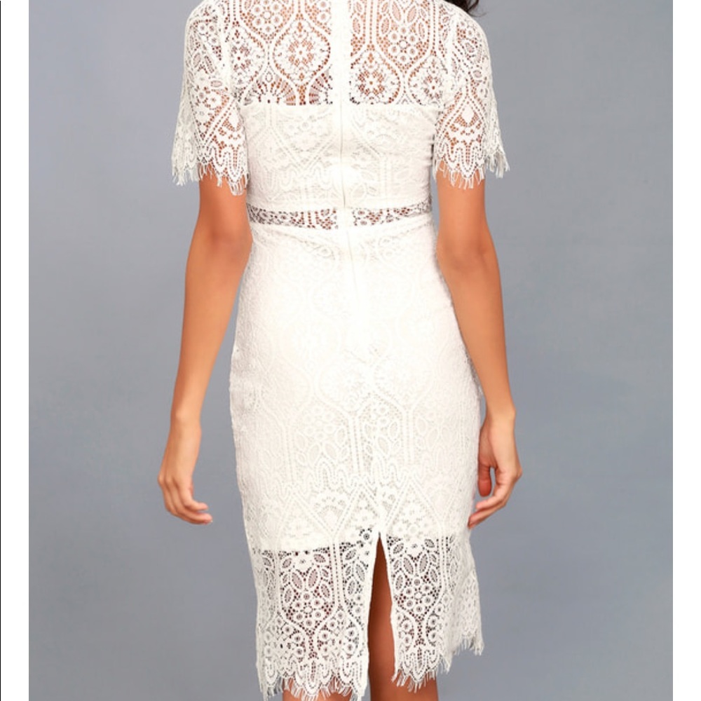 Lulu’s Remarkable White Lace Dress
